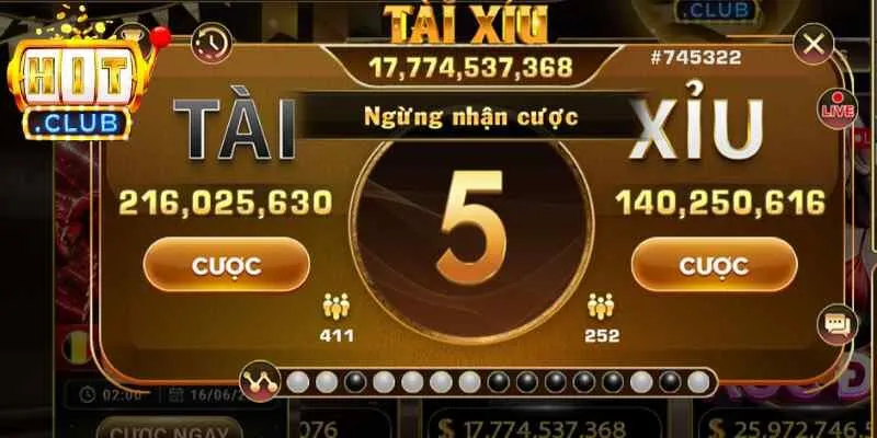 Tài xỉu luôn thu hút lượng người chơi khủng